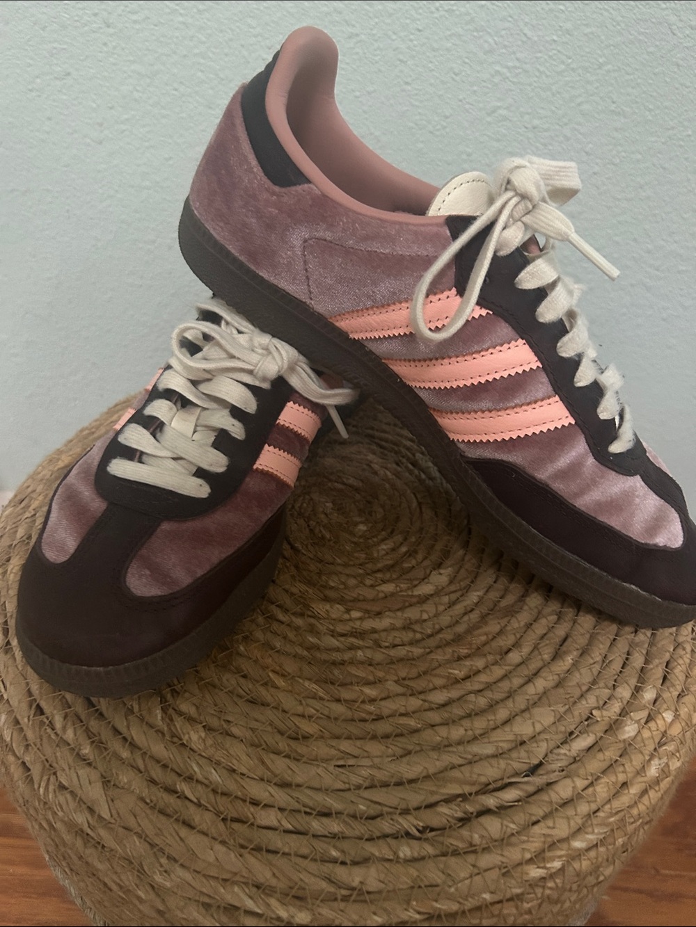 adidas Women's OG Samba Velvet Sneakers in Clay